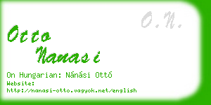otto nanasi business card